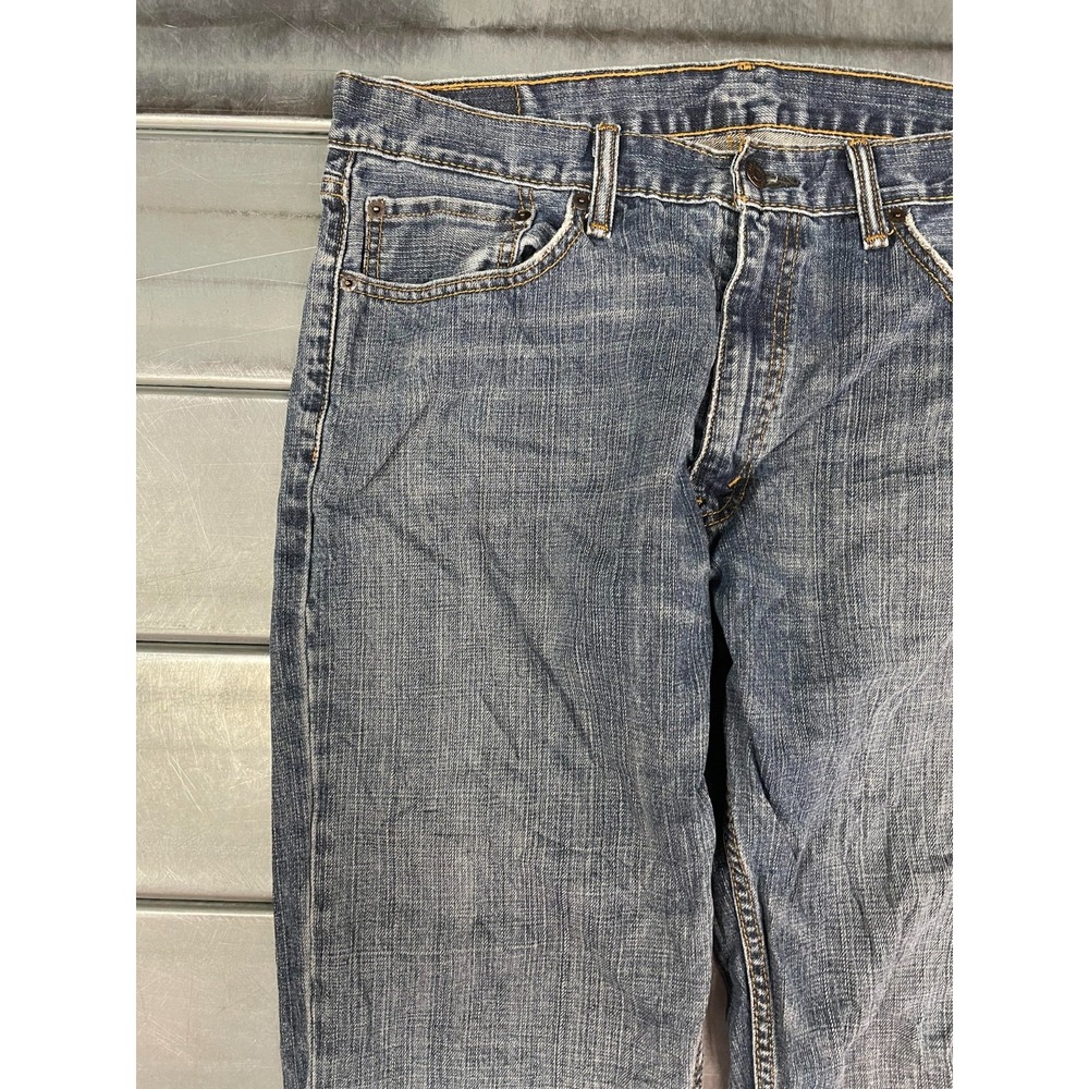 Levis 559 Jeans Mens 36X35 Blue Medium Wash Denim Relaxed Straight 100% Cotton - Picture 3 of 16